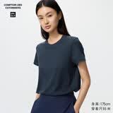 优衣库麻混纺圆领T恤/短袖女装合作款/26春夏新款486334 68 深蓝色 L