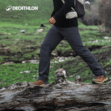 迪卡侬（DECATHLON）速干裤男女户外长裤徒步裤子快干登山透气弹力 TREK100 黑灰色-男款 【亚洲版型 裆部加深】 42
