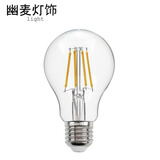幽麦 LED复古爱迪生A60灯泡 E27大螺口灯泡 灯丝灯仿古灯工业风怀旧 4瓦E27大螺口暖光 2700K
