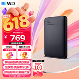 西部数据（WD）移动硬盘1TB USB3.0 元素系列 2.5英寸 机械硬盘 笔记本电脑外接 外置扩容备份 大容量家庭存储