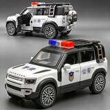 驰誉 路虎卫士警车玩具越野车小汽车模型合金车模儿童玩具礼物