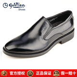 金利来（Goldlion）男鞋2026款男士欧版轻底商务正装鞋皮鞋男系带软皮休闲鞋婚鞋圆头 黑色套脚 42
