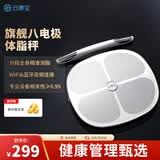 云康宝 八电极智能体脂秤 家用人体电子秤体重秤 多节段阻抗测量/WiFi蓝牙双连接 健身专用人体成分分析 
