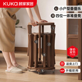 顾家家居（KUKA）实木堆叠凳小凳子加厚家用凳子可叠放可移动叠叠乐圆凳子组合板凳 【款式昇级：小蛮腰】创意凳可叠放