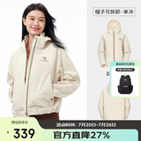 骆驼（CAMEL）户外冲锋衣三防女装短款外套宽松透气防风防水休闲外套  R077 M
