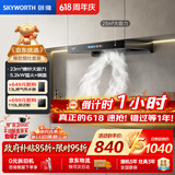 创维（Skyworth）抽吸油烟机灶具套装 欧式顶吸排油烟机燃气灶套餐烟灶家用Y1H+Z50BS-1S天然气【套装商品】
