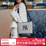 MLB女生包水桶包休闲斜挎包生日礼物3ABMS072N-50BKS
