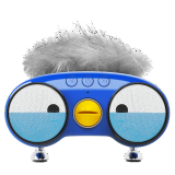 OTIC WooHoo鸡 无线便携式蓝牙音箱可爱复古迷你小音响创意双声道低音炮大音量家用户外免提通话 夏洛克-蓝 蓝牙娱乐版