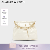 CHARLES&KEITH子母链条大容量流浪包托特包单肩斜挎包女包生日礼物CK2-40671449 【L号】Cream奶白色 L