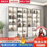 波克夏家具家具屋手办柜展示柜玩具模型展柜陈列柜家用透明玻璃防尘柜收纳柜 80cm长双门双抽【白色】 包送装