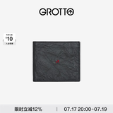 个乐经典羊皮短款钱包手工真皮多卡位卡夹卡包情侣礼物 经典黑（木马）