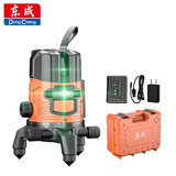 东成三线水平仪DTX4V-0721E绿光激光水平仪高精度强光自动调平红外线