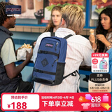 JANSPORT杰斯伯单肩背包斜跨包潮人ins小包 4QV2003 海军蓝