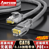安普康（AMPCOM） 超五类网线六类千兆家用电脑路由器网络连接线CAT6类非屏蔽家装监控成品跳线 【热卖】六类千兆 灰色 3米