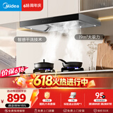 美的（Midea）【价保618】抽油烟机小户型欧式吸油烟机自清洗 脱排油烟机排烟机CXW-260-T33A 单烟机19风量