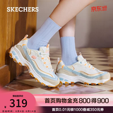 斯凯奇（Skechers）女鞋缓震舒适运动鞋厚底休闲鞋增高老爹鞋 自然色/多彩色/NTMT 35 【正码正拍】