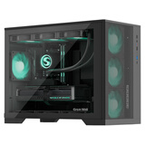长城（Great Wall）阿基米德KM18黑海景房电脑机箱（MATX/兼容99.9%独显/双360水冷位/显卡支架/10风扇位/Type-C）