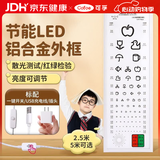 可孚视力表灯箱LED家用幼儿园儿童成人挂图通用测视力国家标准对数 【2.5米-儿童遥控款】灯光亮度可调