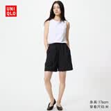 优衣库麻混纺舒适短裤女装26春夏新款485251 09 黑色 XS