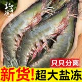 北海湾 虾 青岛大虾鲜活冷冻基围虾 虾类 海鲜水产生鲜白虾青虾海虾对虾 盐冻大虾 3.3斤(净重)  15-17cm【单只冻 新货】