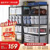 溢彩年华 置物架落地货架子储藏室家用仓储物架客厅五层架厨房收纳架2031