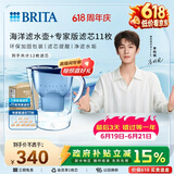 碧然德（BRITA）过滤净水器 家用滤水壶 净水壶 海洋系列 去水垢专家版滤芯11枚 环保加固包装