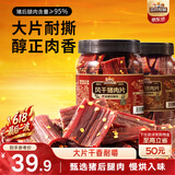 三只松鼠风干猪肉片250g香辣味 休闲零食肉脯健康罐装小吃耐嚼充饥高蛋白