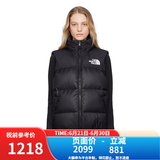 北面（The North Face）美版1996 RETRO NUPTSE羽绒马甲男女款700蓬 NF0A3JQS女款LE4-黑色 M