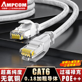 安普康（AMPCOM） 超五类网线六类千兆家用电脑路由器网络连接线CAT6类非屏蔽家装监控成品跳线 【热卖】六类千兆 白色 3米