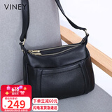viney包包女包牛皮斜挎包妈妈中老年洋气单肩老婆生日520送女朋友礼物