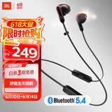 JBL TUNE 235BT 半入耳式蓝牙耳机 颈挂式耳机 防水设计免提通话 适用小米 苹果耳机 送男友礼物 黑色