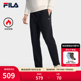斐乐（FILA）官方春秋新款男子加绒保暖长裤针织直筒运动裤子百搭通勤休闲长裤 【复古美学系列新款-加绒保暖】传奇蓝-NV L 175/84A