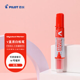 百乐（PILOT）白板笔大容量V直液式水性可擦易擦文具用品WBMAVBM-M-R 粗杆 红色 