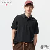 优衣库快干POLO衫/短袖男装女装合作款/T恤482304 09 黑色 2XL