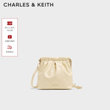 CHARLES&KEITH迷你菱格流浪包单肩斜挎双肩包包女包生日礼物送女友CK2-60782390 【S号】Butter Yellow奶油黄色 S