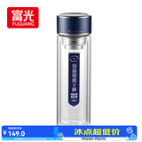 富光抗菌玻璃杯 双层高硼硅泡茶杯子 茶水分离杯办公水杯男女士400ml