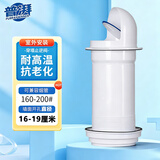 普湃（PURPAVWINNER）外墙抽油烟机止逆阀防风帽家用烟道止回阀排气口风罩室外安装适用可穿墙23-45cm可调烟囱防雨帽