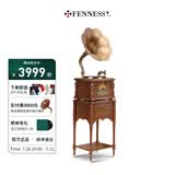 梵尼诗欧式复古25X留声机黑胶唱片机客厅音响老式电唱机蓝牙音箱 HIFI升级版-胡桃色（铜喇叭）