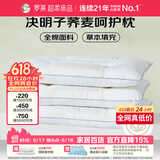 罗莱家纺 枕头枕芯脊椎枕 100%全棉决明子荞麦花草护颈高枕 46*72