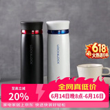 乐扣乐扣（LOCK&LOCK）菲特旋盖轻量保温杯商务情侣水杯子白蓝+黑红450ml*2