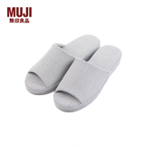 MUJI男女通用 水洗棉厚底拖鞋 无性别 男鞋女鞋 前开/藏青色条纹 5S 26 cm/L/42码（2.0）