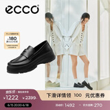 爱步（ECCO）乐福鞋 时尚厚底增高休闲皮鞋女 踪迹30女鞋系列220723 黑色 36