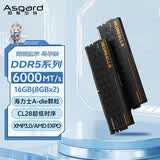 阿斯加特（Asgard）16GB(8GBx2) DDR5 6000 台式机内存条 海姆达尔 马甲条 海力士A-die CL28 黑厚甲 AI电脑配件升级