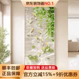 墨派（Mopai）【热销TOP1】玄关装饰画竖版现代简约走廊过道背景墙壁画入户挂画 多鱼多财 80*160cm烤瓷镶钻+铝合金边框