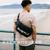 SUBTLE潮牌男女明星同款饺子包男士新款斜挎包女士单肩轻便运动休闲胸包 FELIS 小号黑色【明星同款】