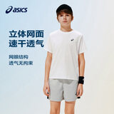 亚瑟士（asics）26年夏季新款飓风秒干吸湿排汗轻薄透气男女儿童运动短袖T短裤 白色-短袖 160