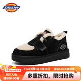 Dickies女士雪地靴舒适休闲平底鞋加绒加厚棉鞋 黑色 35 