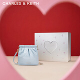 CHARLES&KEITH迷你菱格流浪包单肩斜挎双肩包包女包生日礼物送女友CK2-60782390 【S号】Sea Salt Blue海盐蓝 S