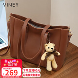 viney牛皮包包女包大容量托特包轻奢斜挎单肩包生日礼物品牌送女友老婆