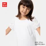 优衣库童装女童泡泡袖T恤/短袖483396 00 白色 110